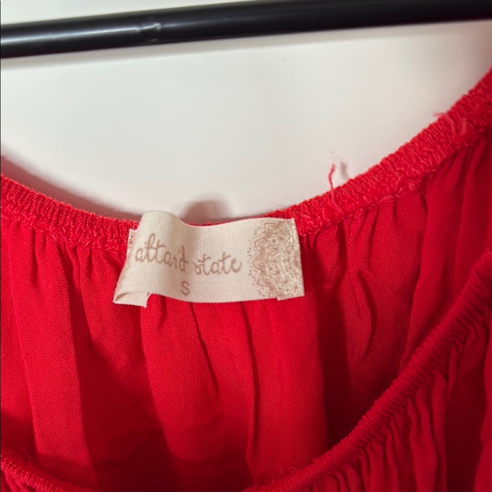 Altar'd State Red Ruffled Blouse - Picture 3 of 4
